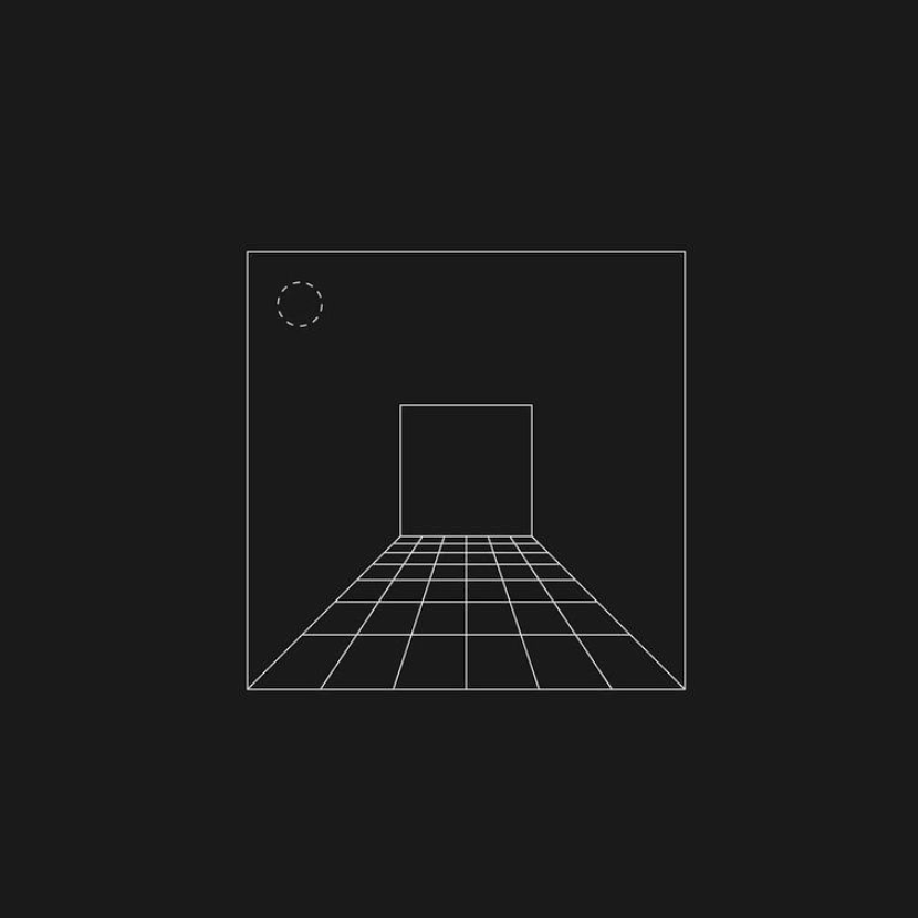 Grid Poster — a wireframe room and perspective grid